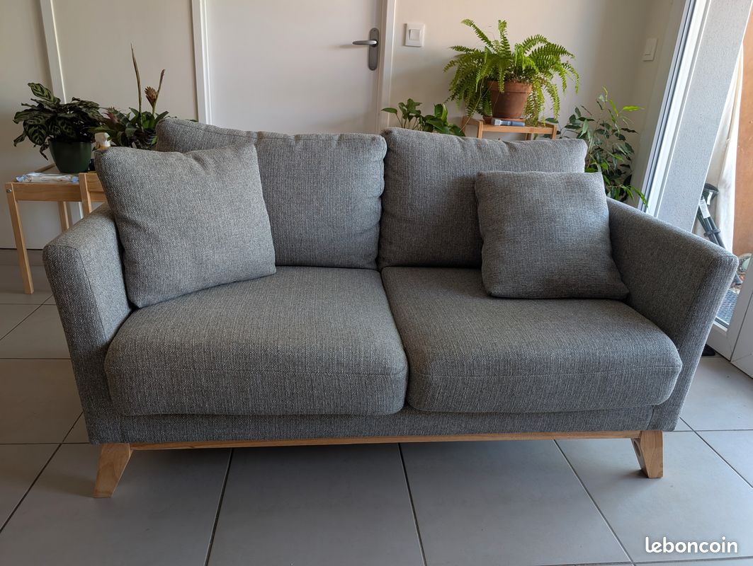 Canapé scandinave déhoussable 2 places Miliboo OSLO (image 1)