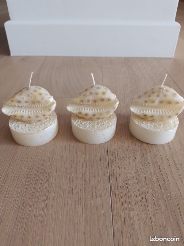 Lot de 3 bougies Coquillages - Noël (image 2)