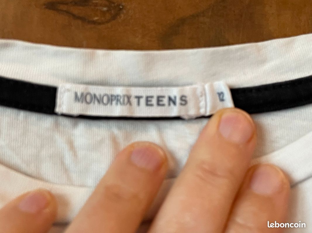 Tee-shirt blanc manches longues Take it Slow (image 2)