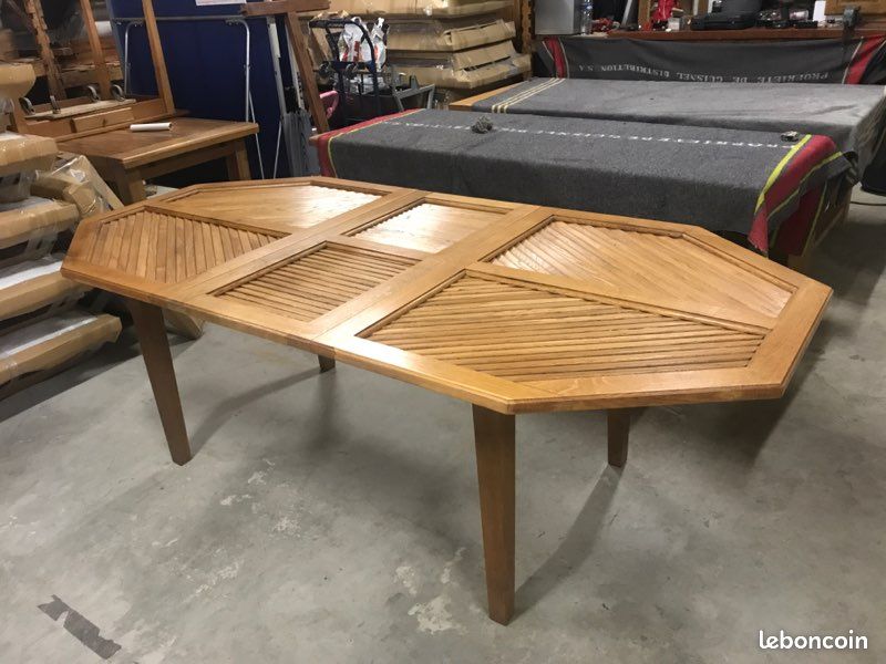 Table en chêne octogonale (image 2)