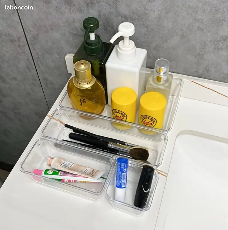 Organisateurs transparents pour tiroirs – salle de bain / maquillage (image 3)