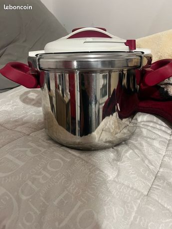 D 61) cocotte minute seb inox 6 litres avec panier