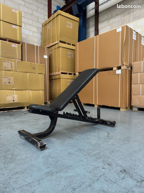 Adjustable Bench occasion machine musculation libre banc ajustable multi positions angles professionnel idéal haltères noir avec crans (image 1)