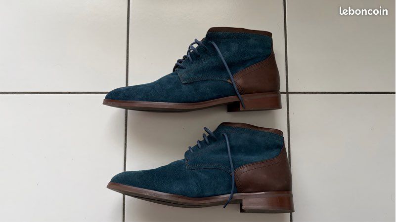 Chaussures Bocage bleu en nubuck taille 44 (image 1)