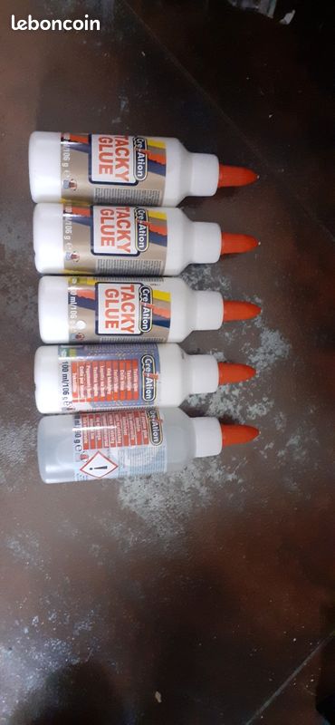 5 pots de colle 100 ml neufs pour loisir créatif (image 2)