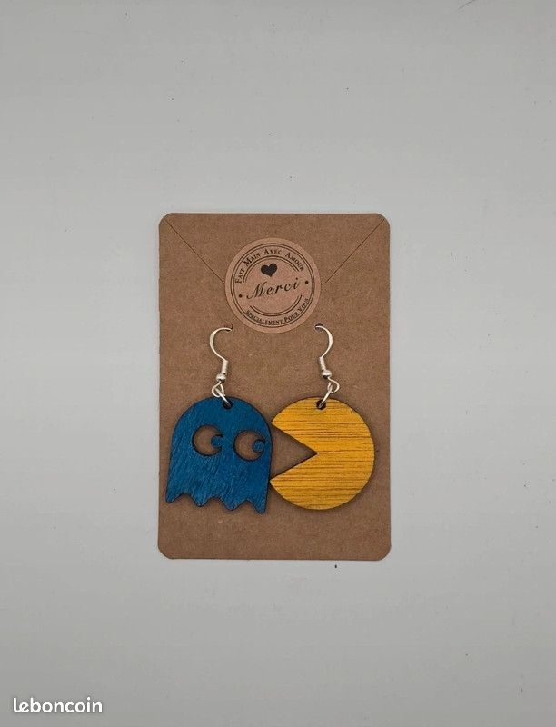 Boucles d'oreilles Pac Man (image 2)