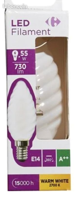 Lot de 5 ampoules Filament E14 (image 1)
