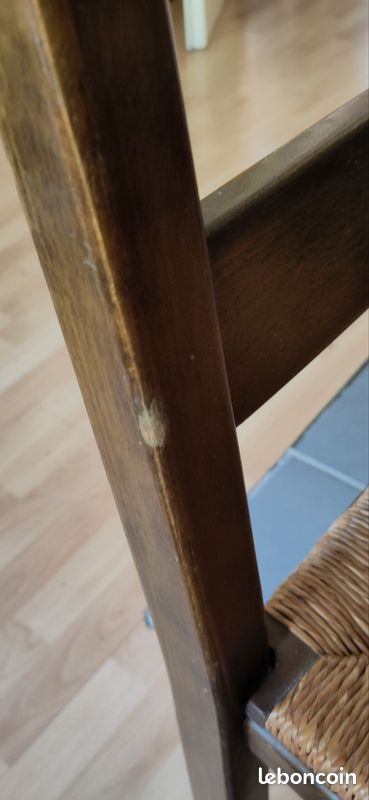4 Chaises avec assise en paille (image 8)