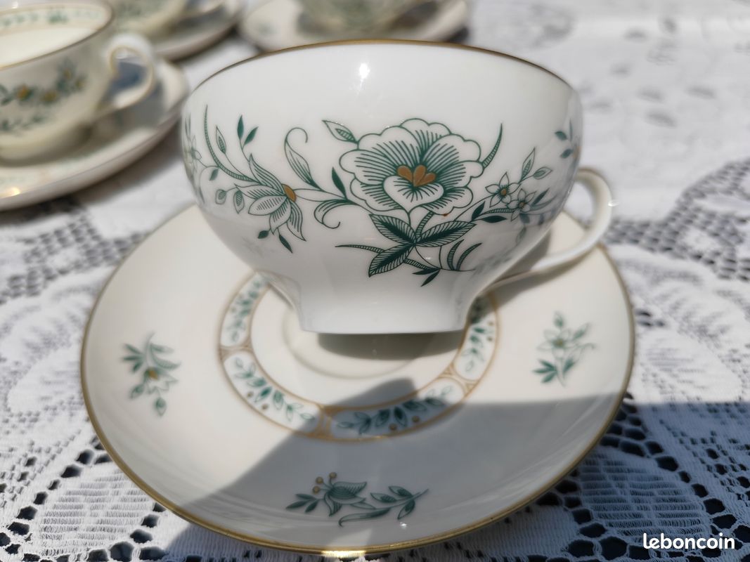 Soucoupe Ann Marie De Hutschenreuther - Porcelaine élégante Pour Tasse Combi, Couleur Ciel, 17 Cm - Parfait Pour Café Ou Thé