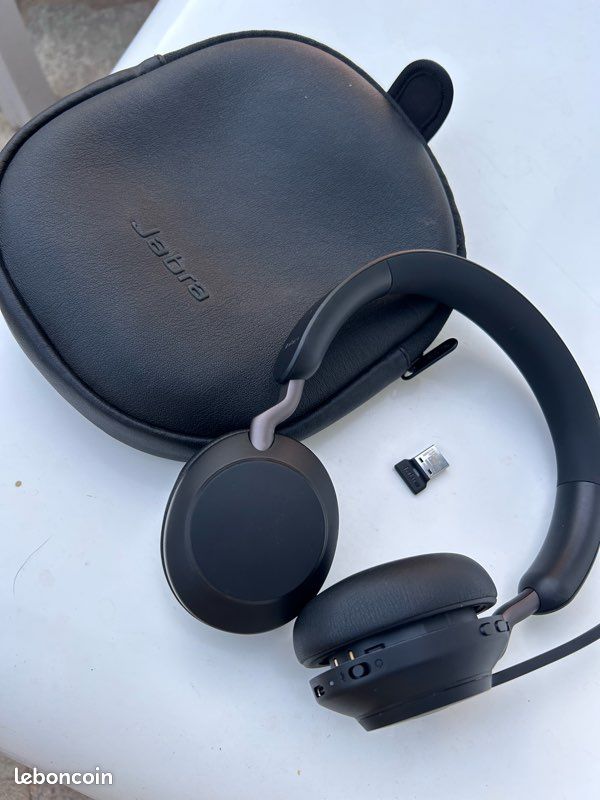 Casque Bluetooth Jabra Evolve2 65 + dongle Link 380 + housse (image 1)
