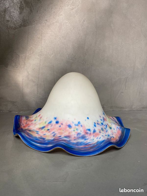 Lampe champignon moucheté en pâte de verre arts déco le verre français (image 8)