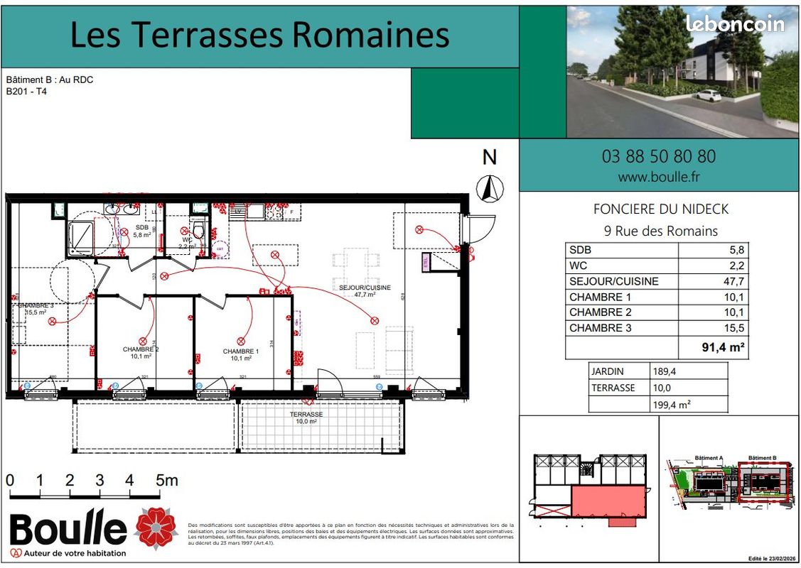 Appartement 4 pièces 91 m² · à Truchtersheim · 91 m² · 1 470 €/mois
