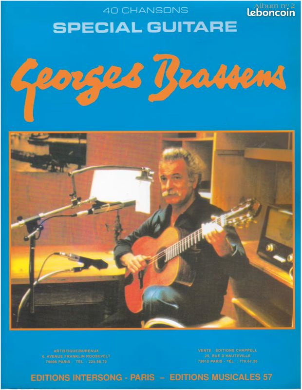 Spécial Guitare Album N°2 - 40 Chansons / Recueil - Georges Brassens (image 1)