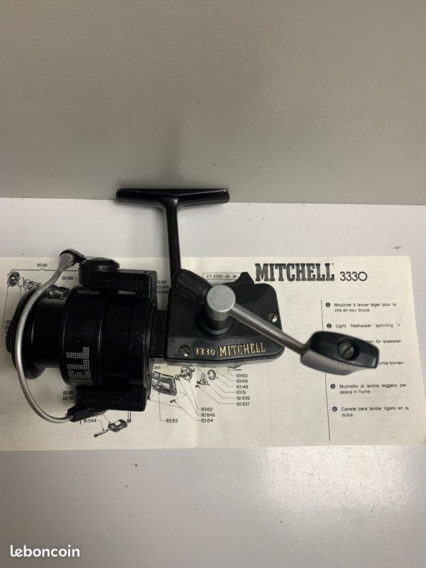 MOULINET DE pêche ancien Mitchell 498 avec bobine conique Bobinyl. TBE EUR 50,00 - FR