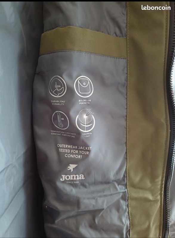 Veste 3/4 doublée gris/kaki Joma L (image 11)