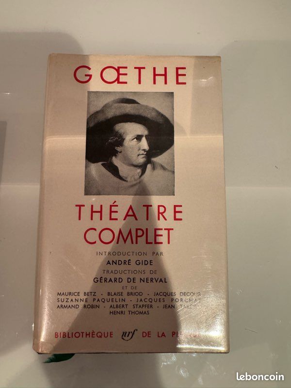 Goethe Bibliothèque de la Pléiade – 2 volumes (Théâtre + Romans) avec jaquettes (image 2)