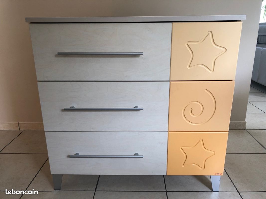 Commode 3 tiroirs avec plan à langer SAUTHON Collection FUN (image 8)