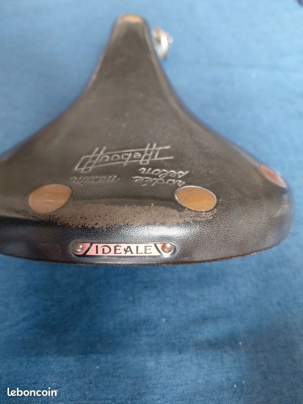 SELLE DE VÉLO en cuir Idéale Diagonale n°92 Made in France Rodée Main Rebour EUR 80,00 - FR