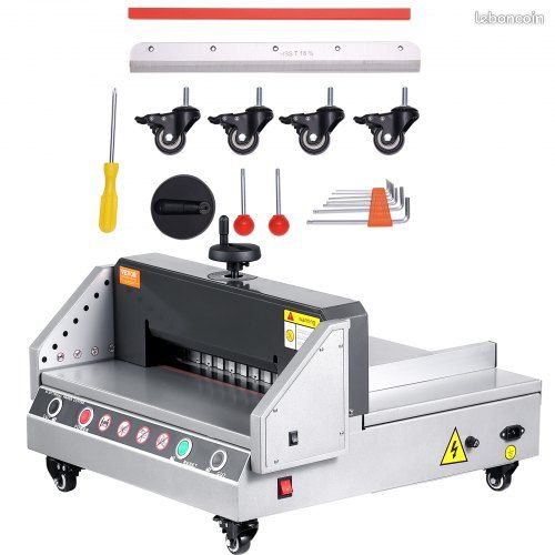 VEVOR Massicot Électrique, Coupe-papier Automatique Largeur de Coupe Maximale 325 mm et Épaisseur de Coupe Maximal 38 mm, Coupeuse de Papier avec Boutons de Commande, pour Bureau, Imprimerie (image 3)
