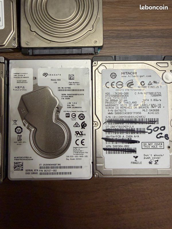 Lot De Disques Durs 2,5" SATA Et SAS D'occasion - Marque Seagate