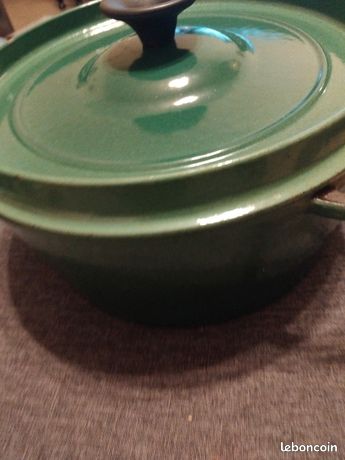 Smith & Clark Cocotte en fonte émaillée avec couvercle Vert 3 l
