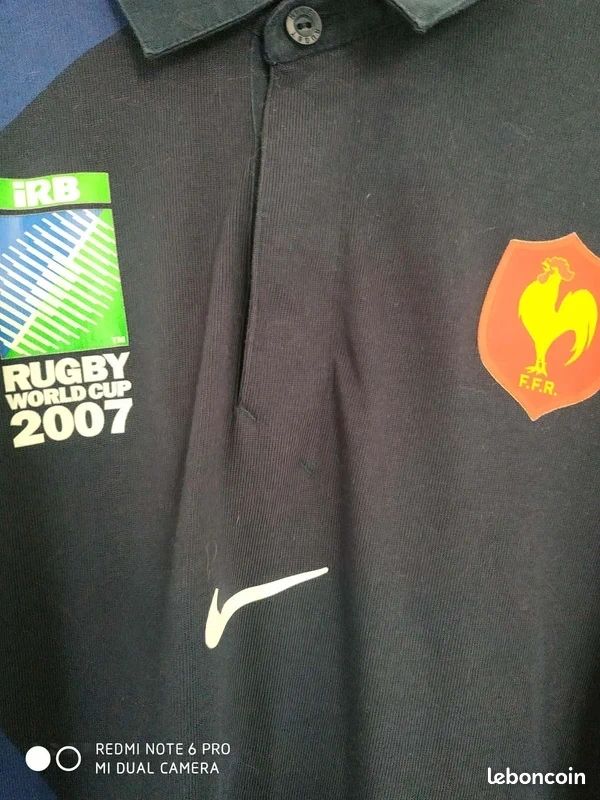 Maillot De Rugby Angleterre Coupe Du Monde 2007, Nike, Blanc, Taille L, Homme