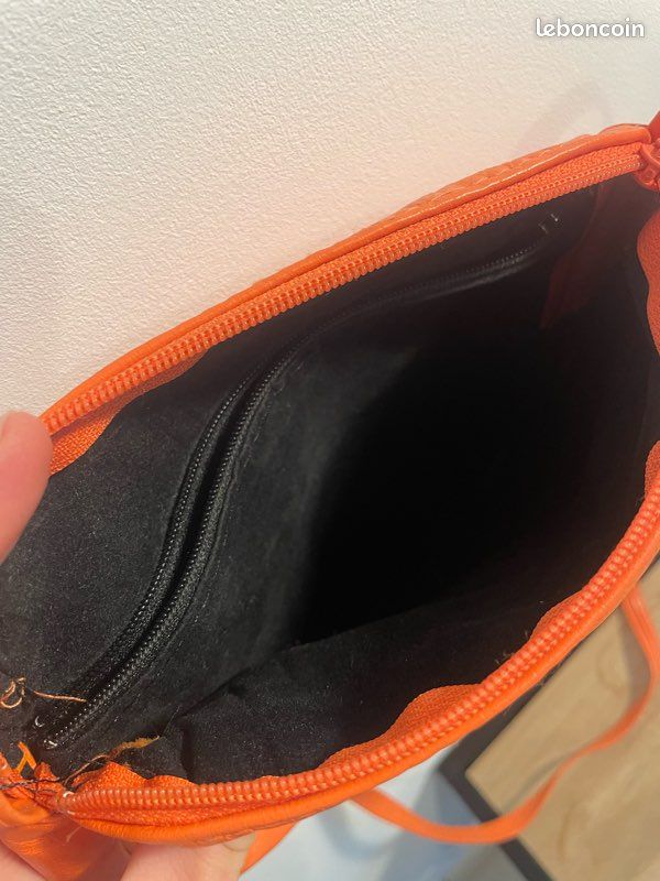 Petit sac orange vintage (image 4)