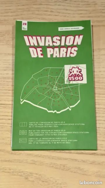 Invader map paris 1500 (image 1)