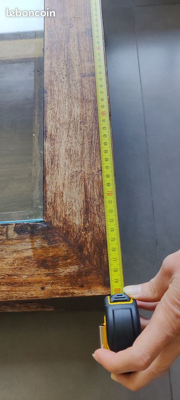 Table base en teck et verre (image 5)