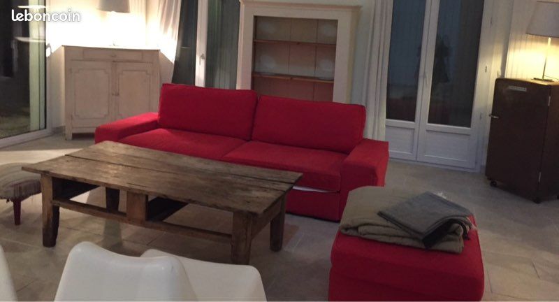 Canape kivik convertible 3 places IKEA 2 housses + pouf (image 2)