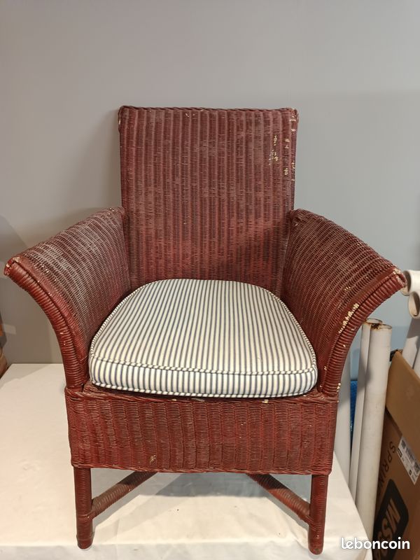 Fauteuil ancien rotin (image 2)