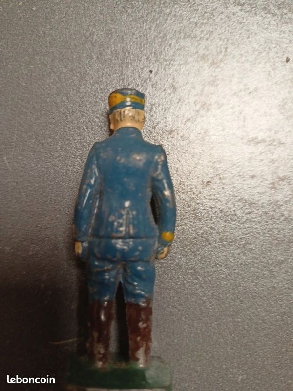 Anciens Soldats de plomb HEYDE 5 fantassins français - 48mm