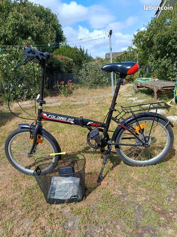 Vélo Pliant 20 Pouces 7 Vitesses – Cadre Acier Double Frein V – Hauteur Réglable Adulte Ado