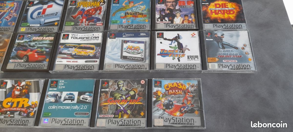 Lot De 9 Jeux Sony PlayStation 1 - Dont V-Rally, état Correct