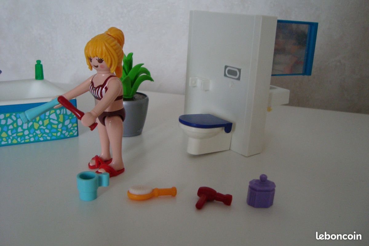 Accessoire Playmobil Toilette / Salle De Bain – Pièce D'occasion, Bon état, Thème Maison Vintage