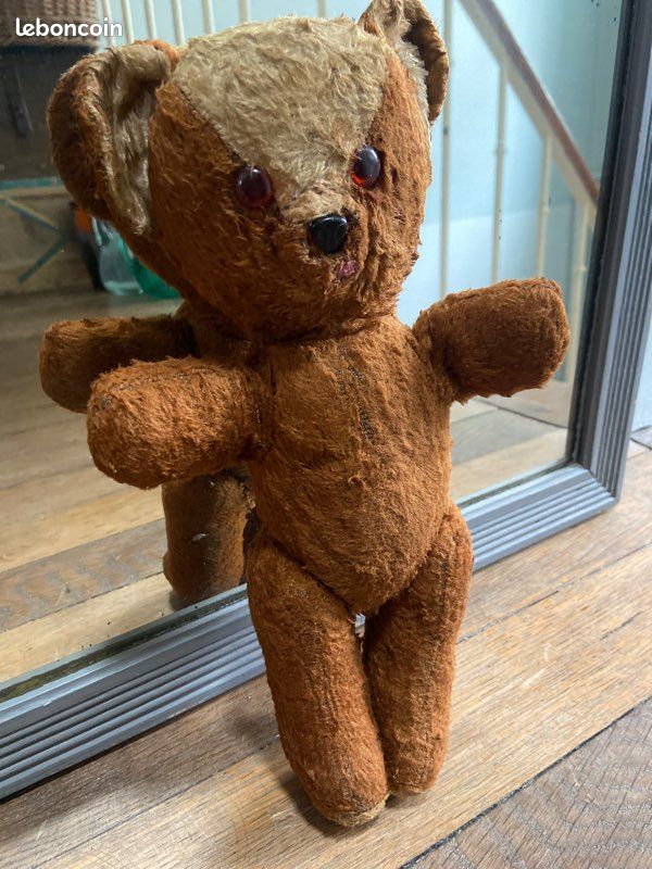 Ancienne peluche ours articulé vintage ancien À Identifier