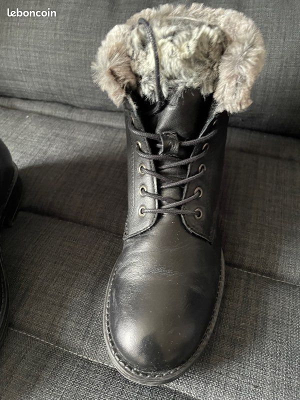 Paire de bottines noires San Marina 37 val2 (image 3)