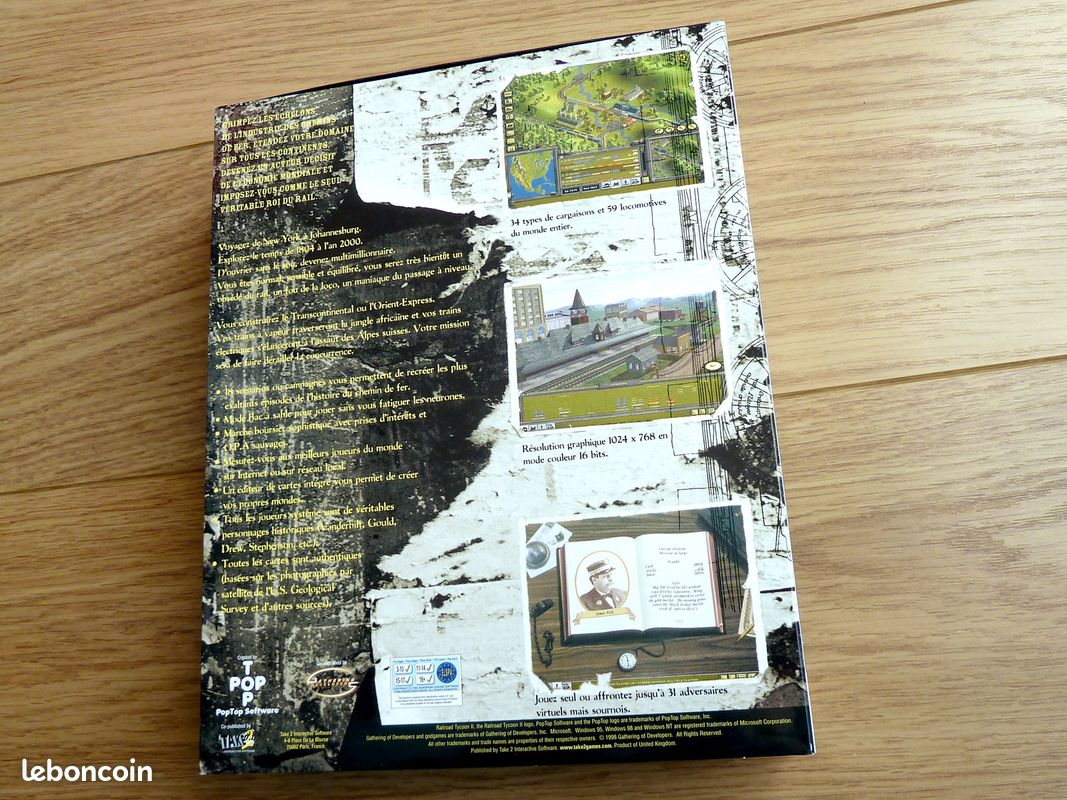 Railroad Tycoon II PC - Version Française Big Box - Bon état