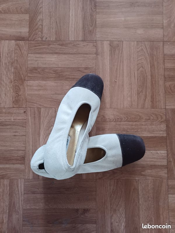 Ballerines Femme - Blanc et Noir - 36 - classique (image 5)