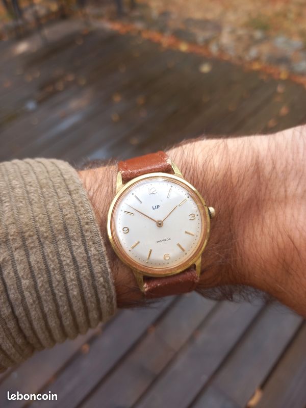 Montre Mécanique LIP Geneve 342990 - À Réparer, Cadran Taché, Balancier Endommagé