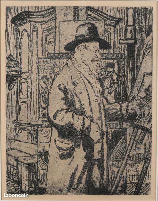 🇨🇵️ Joseph-Victor Roux-Champion / Eau-forte et aquatinte / Portrait de Maximilien Luce / 1927 🇨🇵️ (image 3)