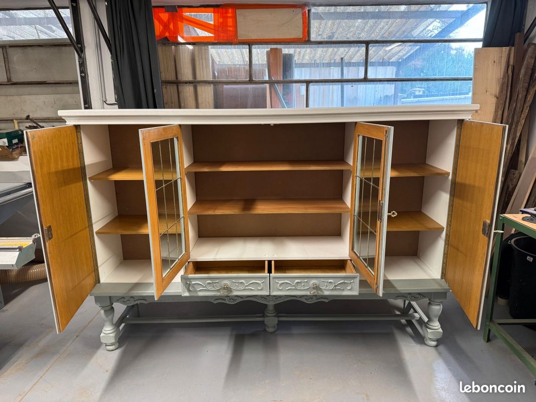 Buffet buffet Look Vintage Vert Sauge – Livraison Offerte (20km) (image 3)
