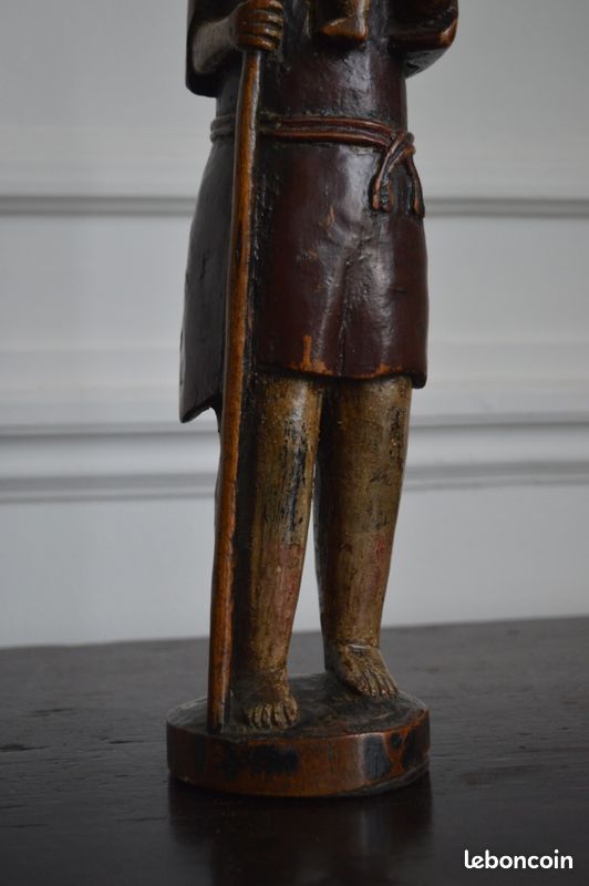 Sculpture de Saint Christophe et l'Enfant, XIXe, art populaire (image 9)