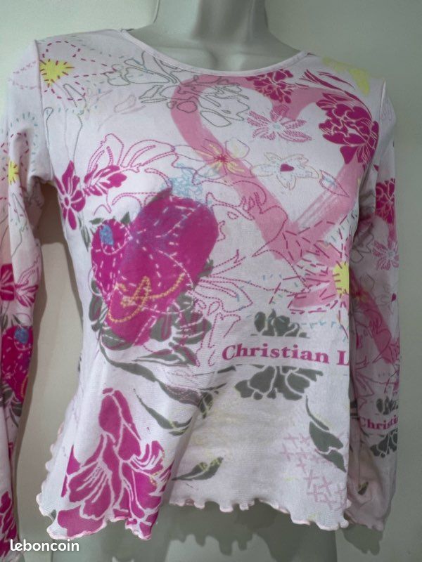 T-shirt Christian Lacroix, junior, Rose, jaune bleu, fuchsia fleuri 11 ans (image 10)