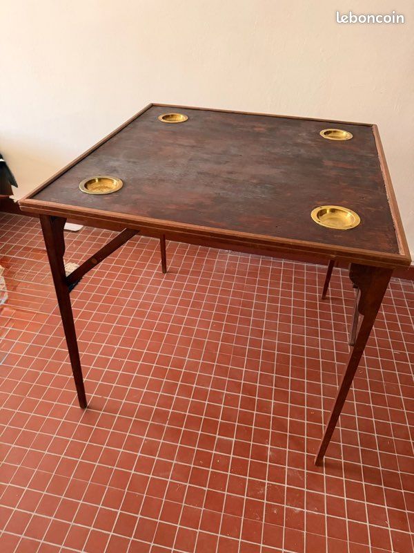 Table de bridge pliante vintage (image 1)