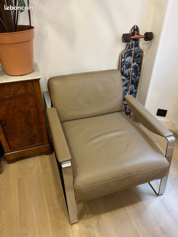 Fauteuil cuir rochebobois (image 1)