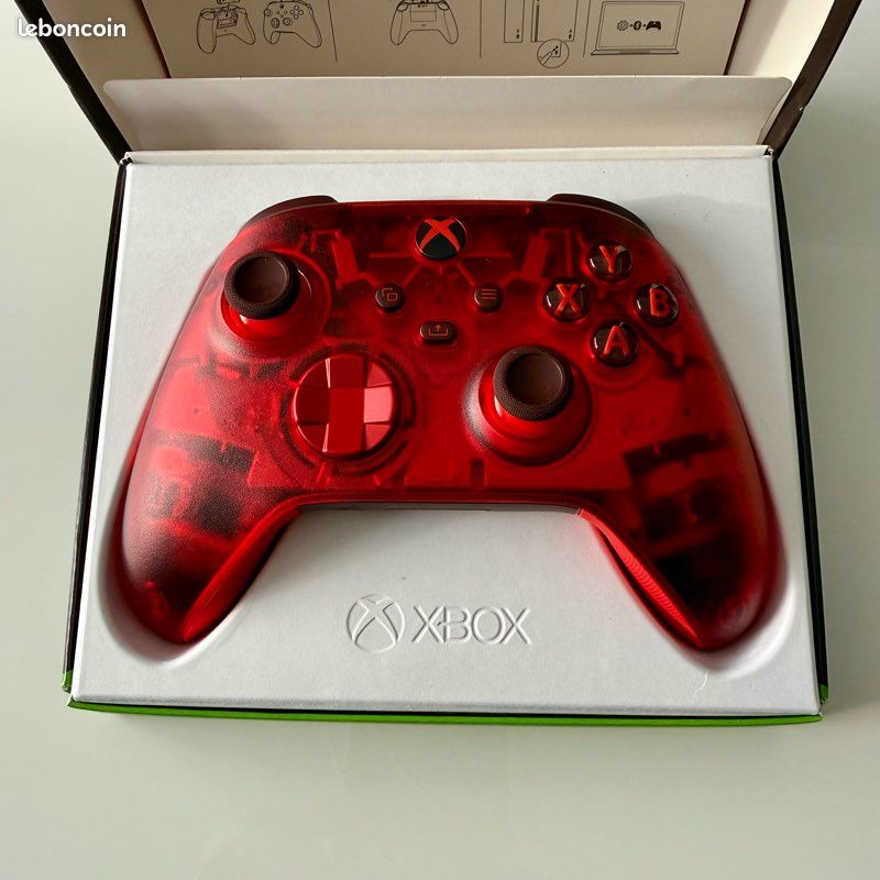 Manette Microsoft Pulse Cipher - PC - Rouge Translucide - Neuf Sous Blister