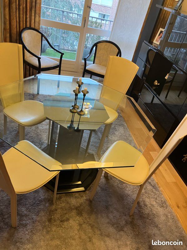 Table en verre octogonale (image 2)