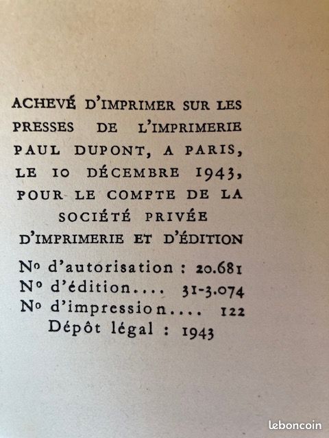 Jean Fougère - Flo - 1943 - numéroté (image 4)