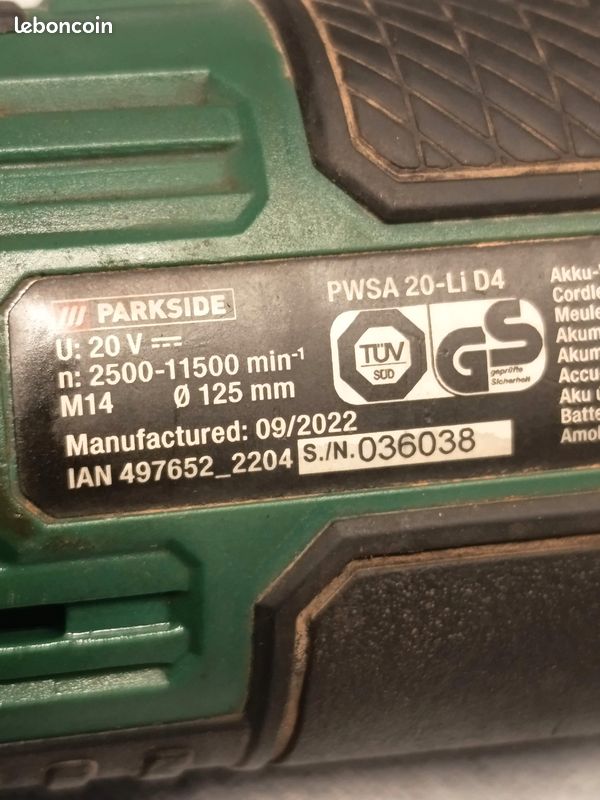 Meuleuse Parkside pour pièces (image 4)